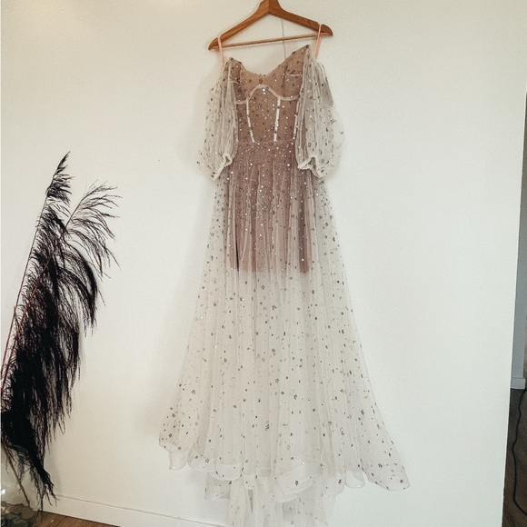 Kyha Dresses & Skirts - Kyha Studios Gown Wedding Prom Graduation Size 12 Fits 8 Tulle White Cream Maxi